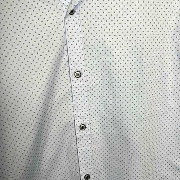 Panigi Men's Light Blue Polka Dot Short-Sleeve Shirt Size XL - Picture 4 of 8
